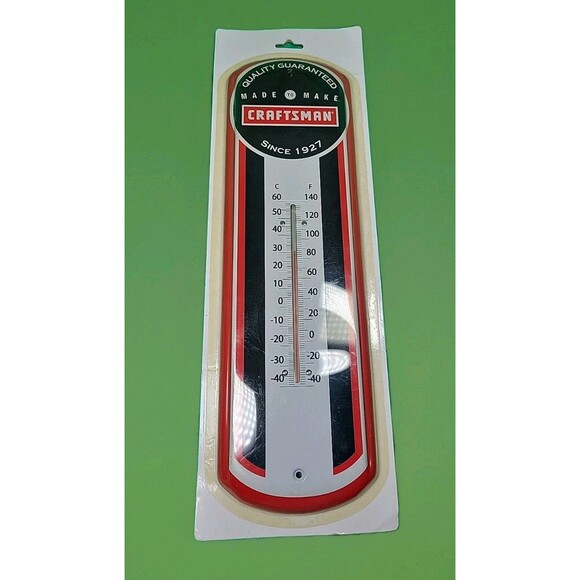Craftsman Tools Quality Guaranteed Metal Wall Thermometer New Mancave Garage - Picture 1 of 5